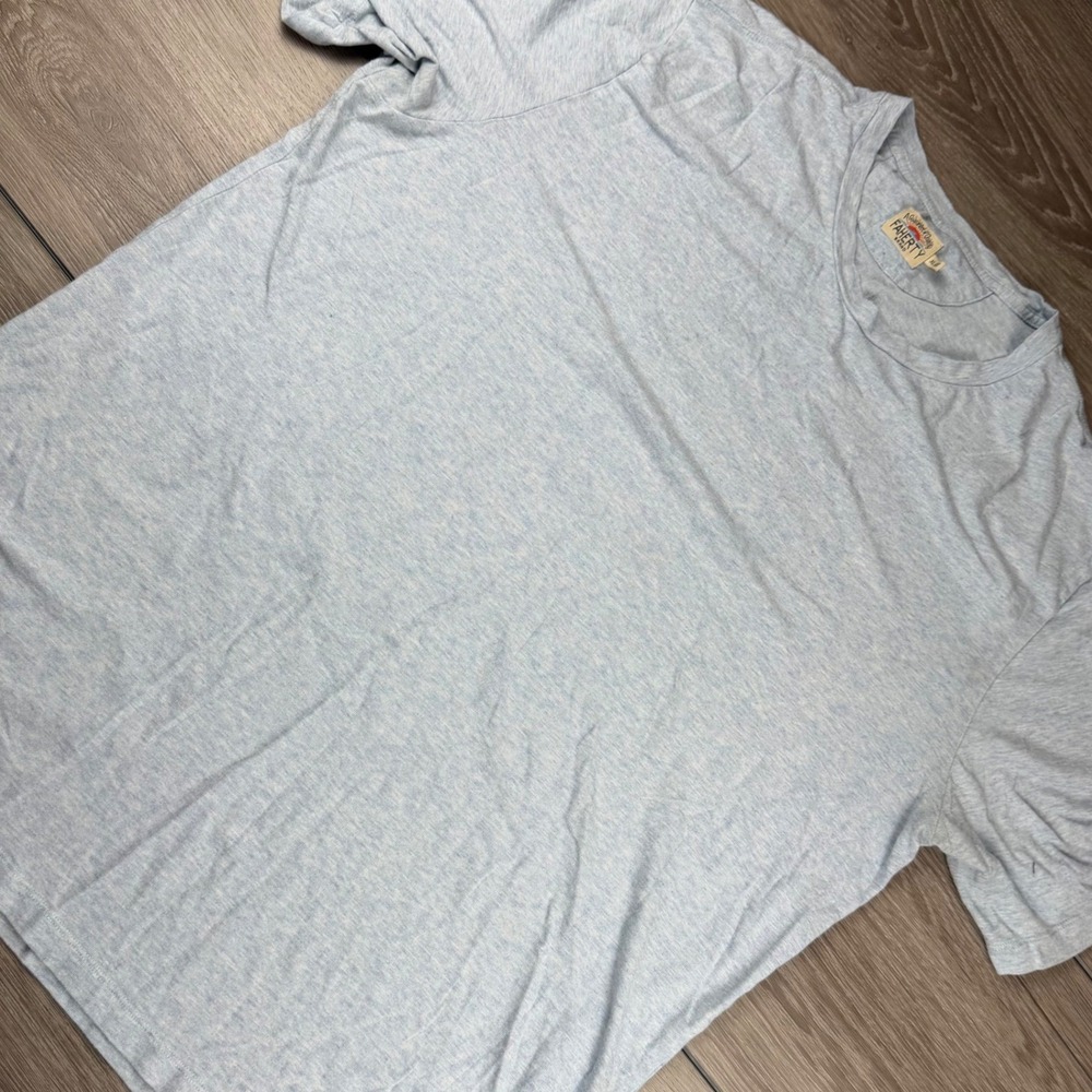 Faherty Mens T-Shirt Short Sleeve Cloud Cotton Blend Light Blue XL
